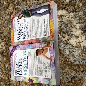 2 mother to be books by Heidi Murkoff.